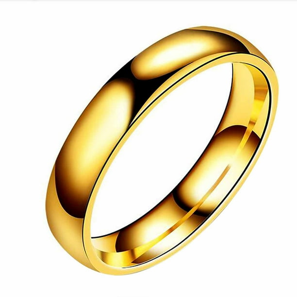 Anillo de Acero Inoxidable onlyliua de 4 mm para parejas Tamaño de Joyería 5-12