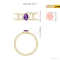thumbnail image 4 of ANGARA Natural Pear Amethyst Solitaire Parallel Split Shank Ring in 14K Yellow Gold for Women (Size-6x4mm) | February Birthstone, Birthday, Anniversary, Jewelry Gift for Women | Natural Amethyst Ring, 4 of 9