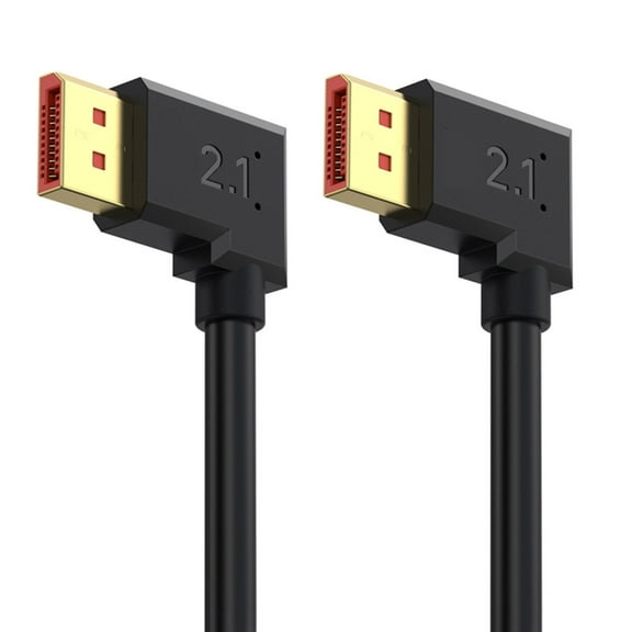 Flexible Angled DisplayPort 2.1 Video Cable 16K Resolution 54Gbps Transmission 8K120Hz 4K240Hz For Gaming Monitors