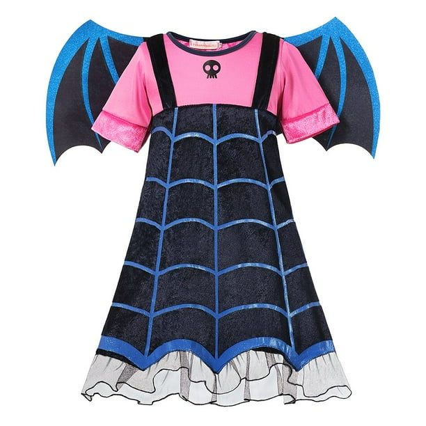 Disney Vampirina Cosplay Dress Girl Kids Princess Dress Up Christmas Halloween Costume Children Carnival Party Disguise Vampire2T (Size 110) Gao Jinjia LED