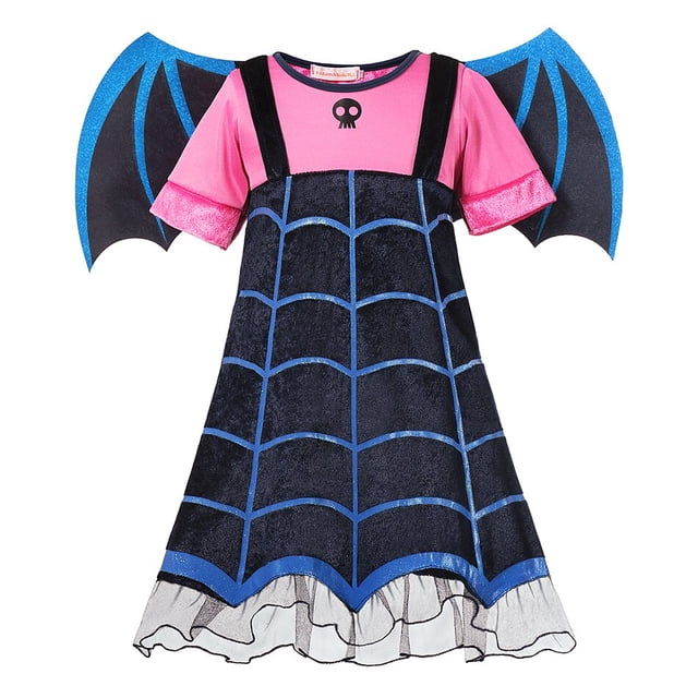 Disney-vestido de Cosplay de Vampirina para niña, disfraz de princesa para Navidad, Halloween, fiesta de carnaval, disfraz de vampiro
