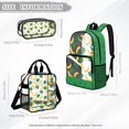 thumbnail image 4 of DISNIMO Monstera Banana Print 3PCS Clear Backpack for Kids Girls, Heavy Duty Transparent Bookbag with Lunch Box & Pencil Case, 17 Inch See Through Clear Backpack for Students, 4 of 5