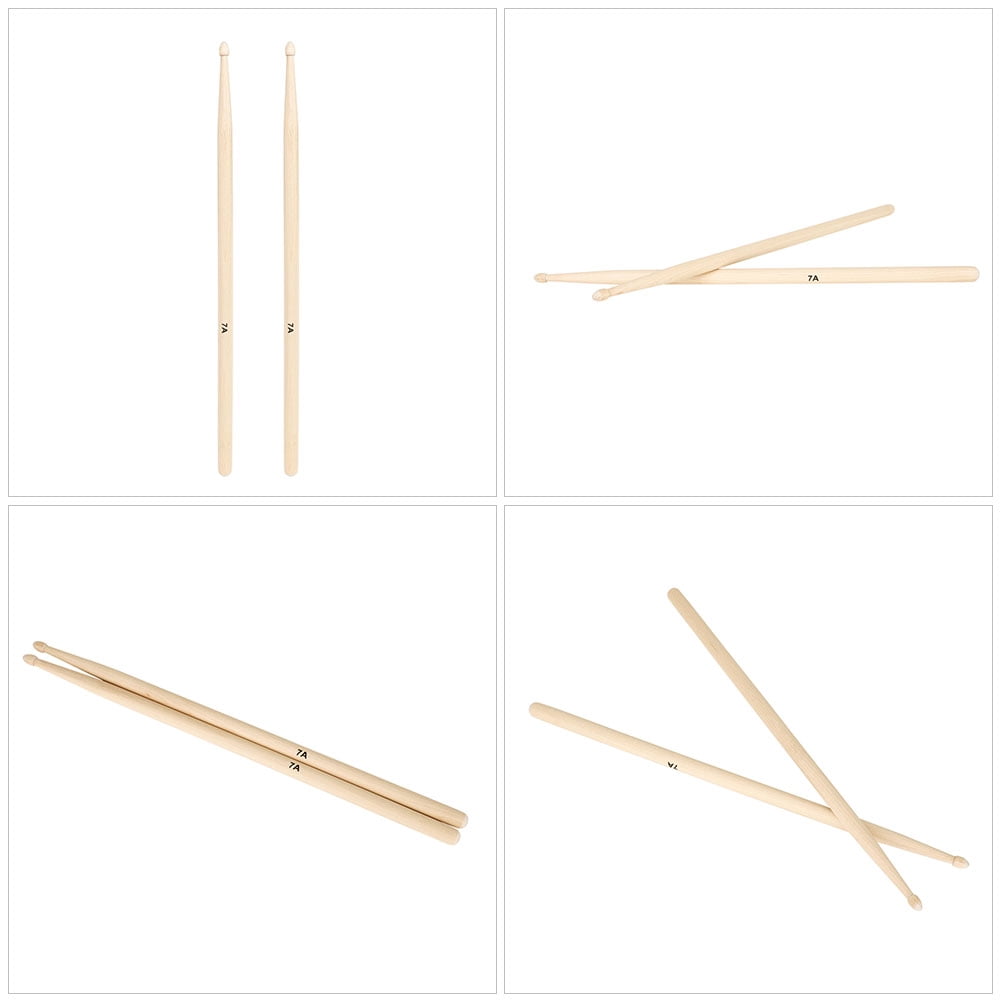 BESTYASH Maple Drumsticks 12 Pairs Khaki Color Lightweight Design for Adults and Kids Playing