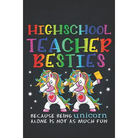 Unicorn Teacher : High School Teacher Besties Teacher's Day Best Friend Composition Notebook College Students Wide Ruled Lined Paper Magical dabbing dance in class is best with BFF