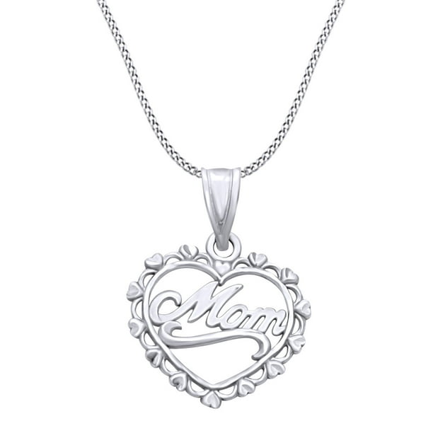Jewel Zone US - Mother's Day Jewelry Gift Open Heart Mom Pendant ...
