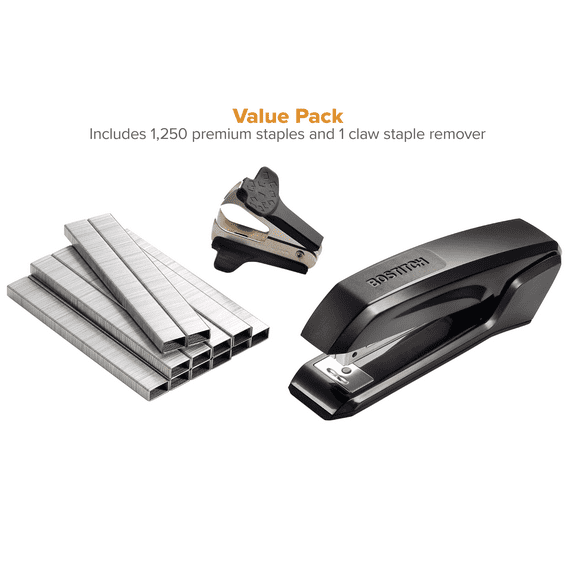Bostitch Ascendâ„¢ Stapler Value Pack - Built in Remover - Staple Storage