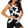 thumbnail image 2 of Bixox Women's Milk Cow Printed Sleeveless Fitness Workout Running Quick-Dry Tank Top, 2 of 7