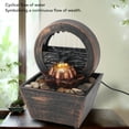 thumbnail image 3 of Water Fountain Ornaments, Circulating Water  Warm LED Light Artistic Tabletop Water Fountain  For Office, 3 of 8
