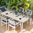 thumbnail image 2 of Spring Botanical Table Cloths for 3 Foot Rectangle Tables, Black Eucalyptus Butterfly Rustic Patio Waterproof Elastic Fitted Tablecloths, Washable Rectangular Table Cover for Camping, 2 of 8