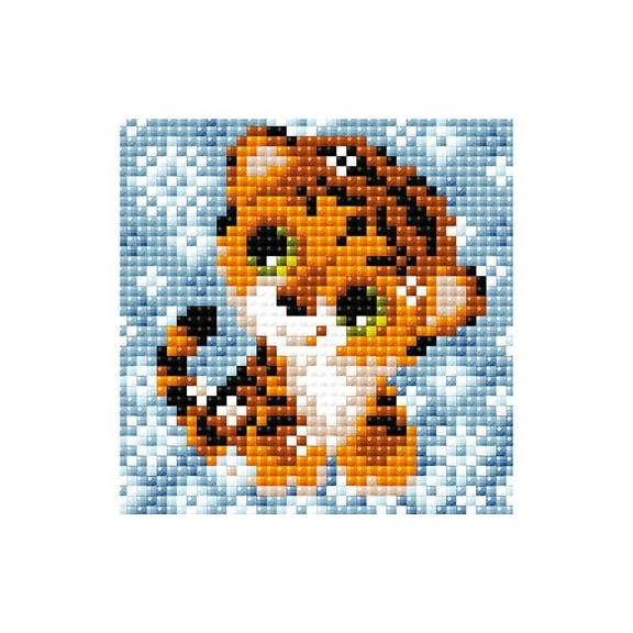 Riolis Diamond Mosaic Kit 7.75x7.75 Snow Tiger