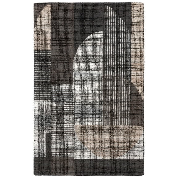 SAFAVIEH Fifth Avenue Denholm Abstract Area Rug, Black/Grey, 5' x 8'