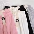 thumbnail image 6 of XinLfly 2PC Girls Ice Silk Loose Straight Trouser Elastic Waist Pants Casual Wide Leg Solid Color Long Trouser,1PC Pink+1PC Gray,5T, 6 of 6