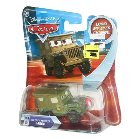 - Disney Pixar Cars 2 Movie Pit Crew Member Sarge Eyes Change Vehicle Toy Car