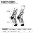 thumbnail image 2 of Cauagu Intricate Cat Mandala Print Crew Socks for Women and Men,Adult Athletic Running Socks 1-Pair Sports Socks Work Gear Socks with Moisture Wicking, 2 of 6
