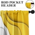 thumbnail image 5 of 36 Kitchen Curtains Abstract Black White and Yellow Window Curtains and Valances Set of 3 Modern Art Background Short Tier Curtain Vintage Small Kitchen Decor, 5 of 6