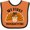Orange and Black, variant on Inktastic My First Thanksgiving Cute Turkey Pilgrim Hat Boys or Girls Baby Bib