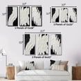 thumbnail image 4 of Designart "Transient Essence Monochrome Abstract Symphony II" Abstract Painting Framed Wall Art Set Of 3 - Black Modern Frame Gallery Wall Set For Home Decor, 4 of 6