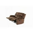 thumbnail image 5 of Modern Chocolate Padded Suede Loveseat 61" for Living Room Furniture with Metal Reclining, 5 of 25