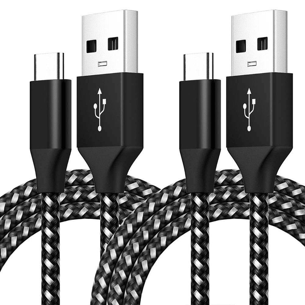 SUGARDAY Micro USB Cable 10ft Android Charger USB Cord Extension Braided 2 pack for Phone Samsung Windows Fast Charging Black