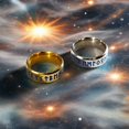 thumbnail image 3 of Nouvelle Bague Viking Nordique pour Hommes, Rune en Acier Titane, Fait Main, 12e, 3 of 6