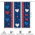 thumbnail image 2 of USA Hearts & Stars Shower Curtain Sets 4 Piece Bathroom Shower Curtain Set with Rugs Memorial Day Patriotic Waterproof Fabric Bath Curtain for Bathroom Decor Set, 2 of 8