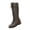 Gray, variant on EKVAHL Women's Knee High Riding Boots, Lace‑Up Faux Suede Mid Height Tall Boots, Chunky Low Heel Outdoor Gathering Party Boots Gray
