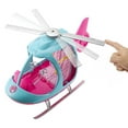 thumbnail image 4 of Barbie Travel Pink and Blue Helicopter with Spinning Rotors, 4 of 7
