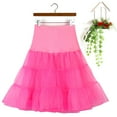 thumbnail image 2 of FEIFLY Womens High Waist Pleated Skirts Adult Tutu Dancing Skirts Solid Color Female Skirts, 2 of 5