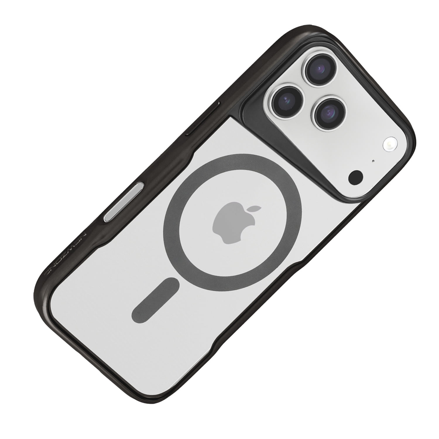 Glossy & Transparent Magnetic Case for iPhone 17 Pro Max - Black