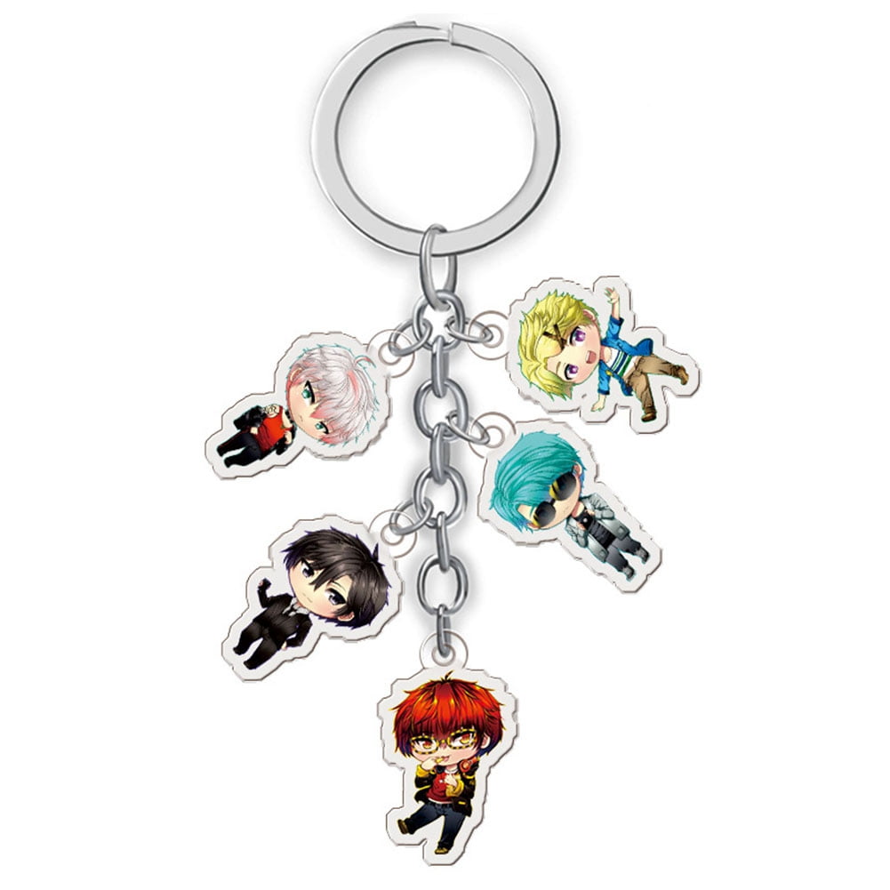 HEQU:9117 - Japanese Anime Keychain, Super Kawaii Acrylic Keyring with