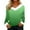 Green, variant on T-Shirts For Women Graphic Festive Print Long Sleeve With Elegant Faux Collar Holiday Parties Gatherings Gift Tops