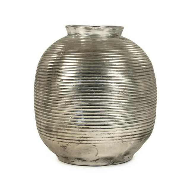 Zentique 10078L A840 Distressed Metallic Spherical Vase, Large