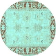 thumbnail image 1 of Ahgly Company Indoor Round Persian Light Blue Traditional Area Rugs, 8' Round, 1 of 4