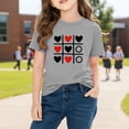 thumbnail image 6 of Piuwrlz Girls Short T-Shirts Kids Graphic Shirts Tops Cotton Pullover Gray Size 4 Years, 6 of 10