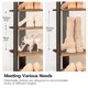 thumbnail image 4 of Estante para zapatos HOOBRO, vertical, 7 niveles, madera rústica, marrón, 4 of 9