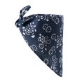 thumbnail image 5 of Cotton Linen Pet Bandana Bib Triangle Neck Decoration Geometric Pattern Twill Weaving Red Navy All Seasons, 5 of 5