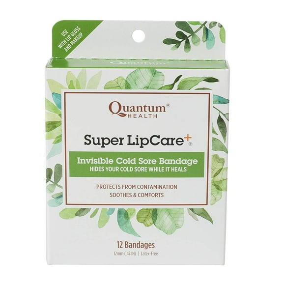 Quantum Health Super Lip Care w/ Lip Gloss Soothe & Comfort Sore Cold, 12ct