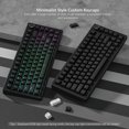 thumbnail image 2 of Teclas PBT de doble disparo, color negro personalizado, 140 teclas, brillo RGB a través de teclas, perfil de cereza para interruptores Gateron MX, teclados para juegos, 2 of 5