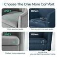 thumbnail image 3 of LINSY HOME Swivel Accent Chair with Ottoman, Velvet Barrel Chair for Living Room, Light Grey, 3 of 6