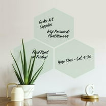 Light Sage Hexagon Dry Erase Peel and Stick Wall Decals