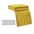 thumbnail image 3 of Manta de verano, manta de cama, agradable para la piel, con estampado liso, de algodón lavado, edredón fresco, edredón de verano para dormir caliente, edredón ventilado (amarillo), 3 of 8