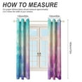 thumbnail image 2 of Colorful Gradient Fish Scale Texture Mermaid 2 Panel Curtain Set, Watercolor Painting Window Treatment Living Room Bedroom Decor, 2 of 5