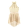thumbnail image 6 of TSSOE Kids Girls Ballet Lyrical Dance Dress Lace Sleeveless Latin Jazz Contemporary Dancewear Champagne 8, 6 of 7