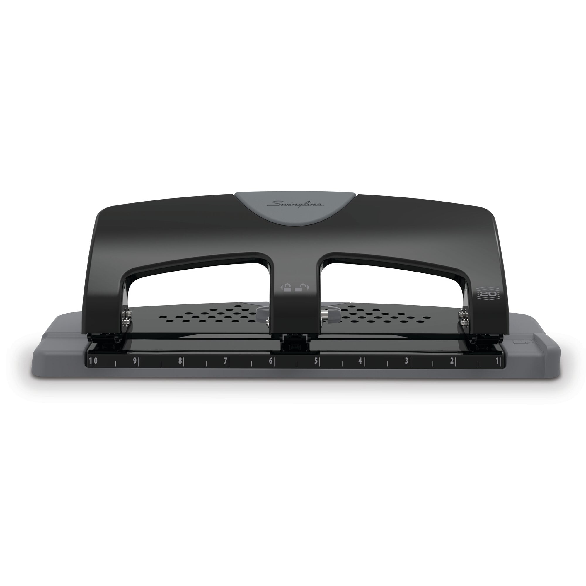 Swingline SmartTouch 3-Hole Punch, Low Force, 20 Sheets
