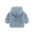 thumbnail image 6 of qILAKOG Baby Girl Boy Fleece Zip Up Hoodie Fuzzy Long Sleeve Jacket Hooded Teddy Coat Winter Shacket Warm Outwear Cardigan Lightweight Cute Kid Apparel Unisex Cute Hoodie Coat, 6 of 7