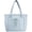 (Blue), variant on Women's Puffer Tote Bag, Lightweight Quilted Shoulder Bag with Cup Holder & Laptop Compartment & Trolley Sleeve(Black)