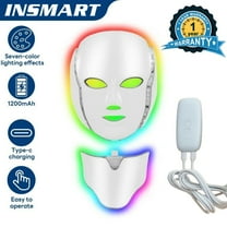 INSMART 7-Color LED Face Mask Light Therapy – Professional At-Home Skincare Device for Anti-Aging, Acne Relief & Skin Rejuvenation
