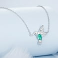 thumbnail image 3 of Hummingbird Silhouette Necklace - 925 Silver Adjustable Chain Delicate Pendant Jewelry for Women, 3 of 8