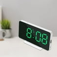 thumbnail image 4 of Escritorio moderno/reloj despertador digital de pared Temperatura Fecha Modo de semana USB Verde Zulema reloj despertador digital, 4 of 6