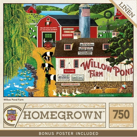 MasterPieces 750 Piece Jigsaw Puzzle for Adults - Willow Pond Farm - 18 x24